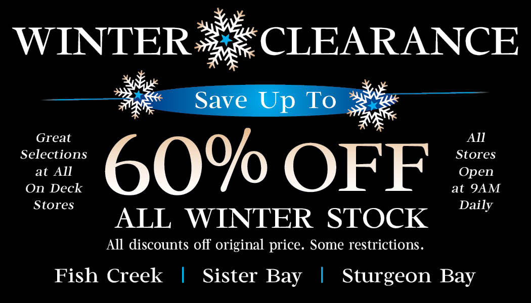 Save up to 60% Off at On Deck's WINTER CLEARANCE!