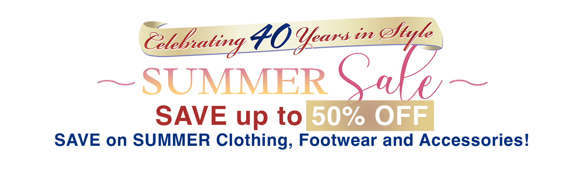 SAVE Up to 50% OFF All Things SUMMER at All On Deck Stores!